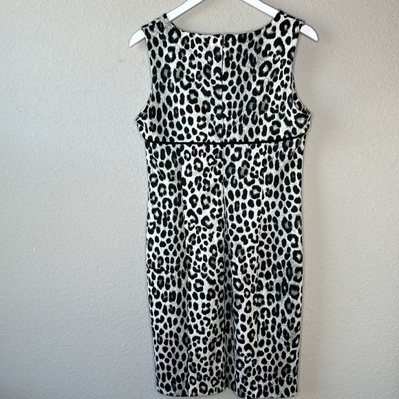 Michael Kors Leopard Print Sheath Dress Size Large - Picture 4 of 8